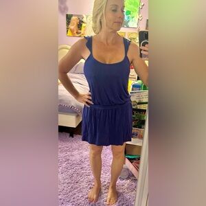 Pretty Blue Sleeveless Dress/coverup